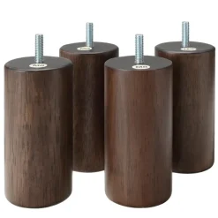 M8 Wooden Legs for Bed & Sofa - 4.7 Inch - Brown