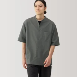 Men's Breathable Half Sleeve Collar Shirt