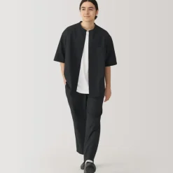 Men's Breathable Half Sleeve Collar Shirt