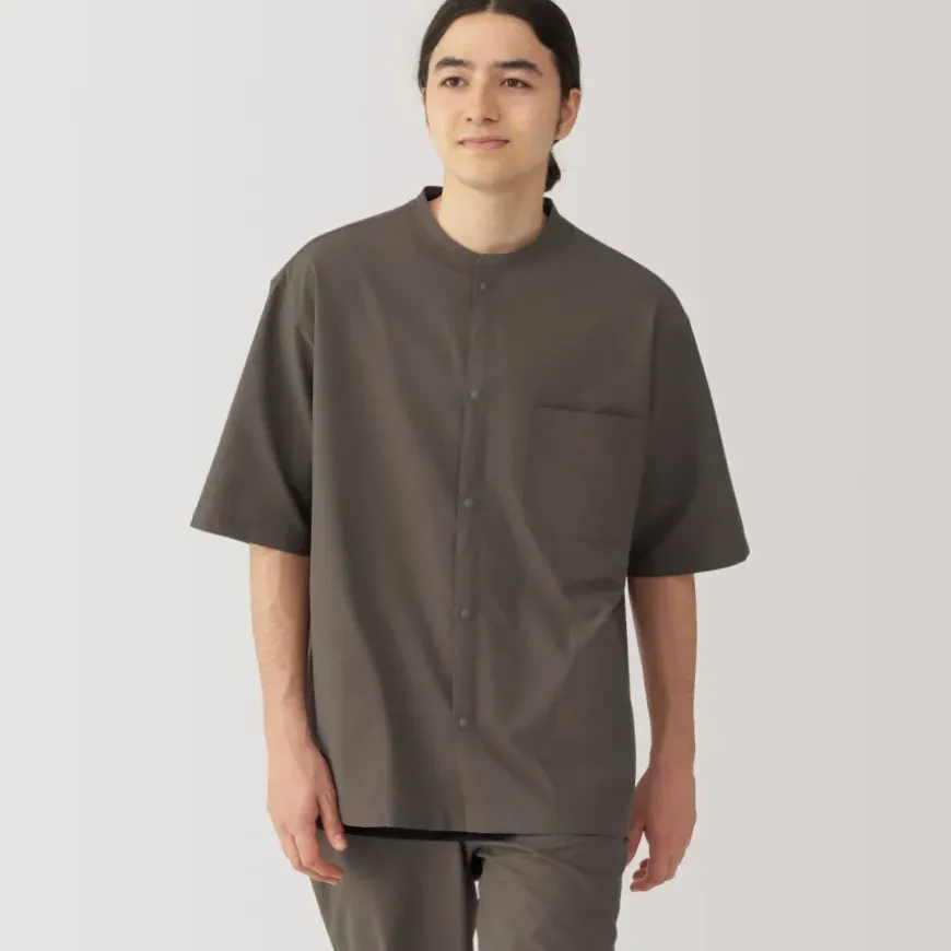 Men's Breathable Half Sleeve Collar Shirt