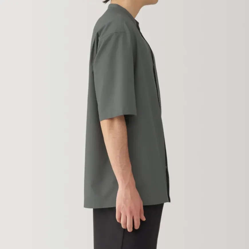 Men's Breathable Half Sleeve Collar Shirt