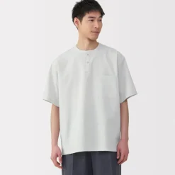 Men's Breathable Henley Woven T-Shirt