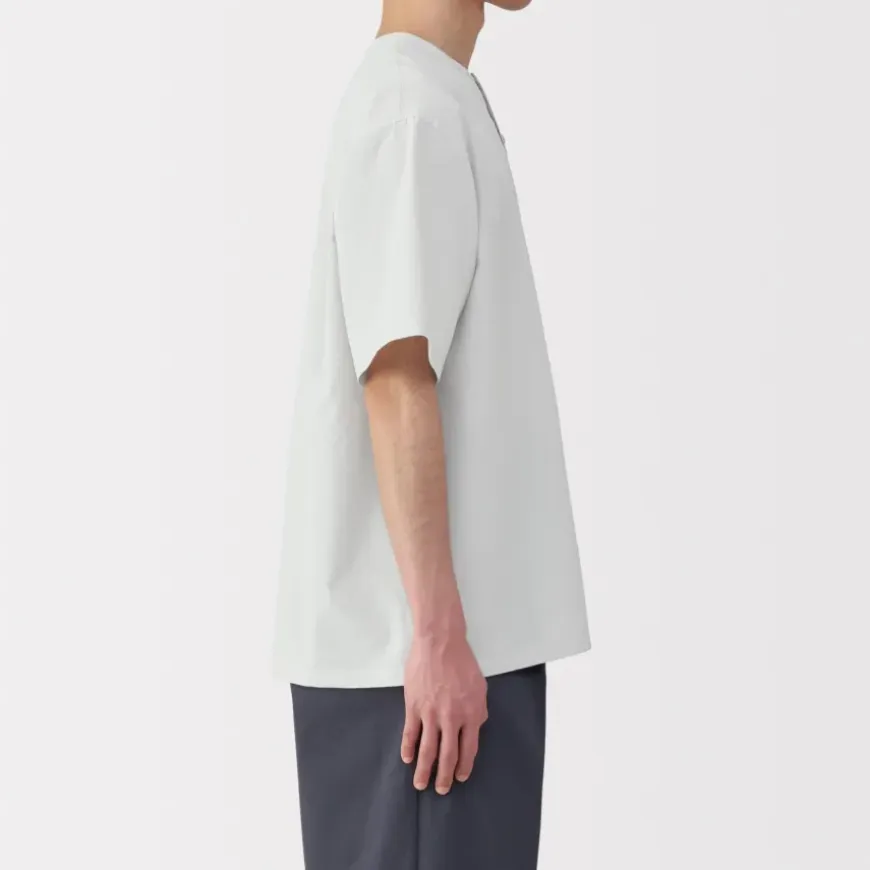 Men's Breathable Henley Woven T-Shirt