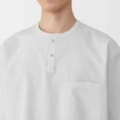 Men's Breathable Henley Woven T-Shirt