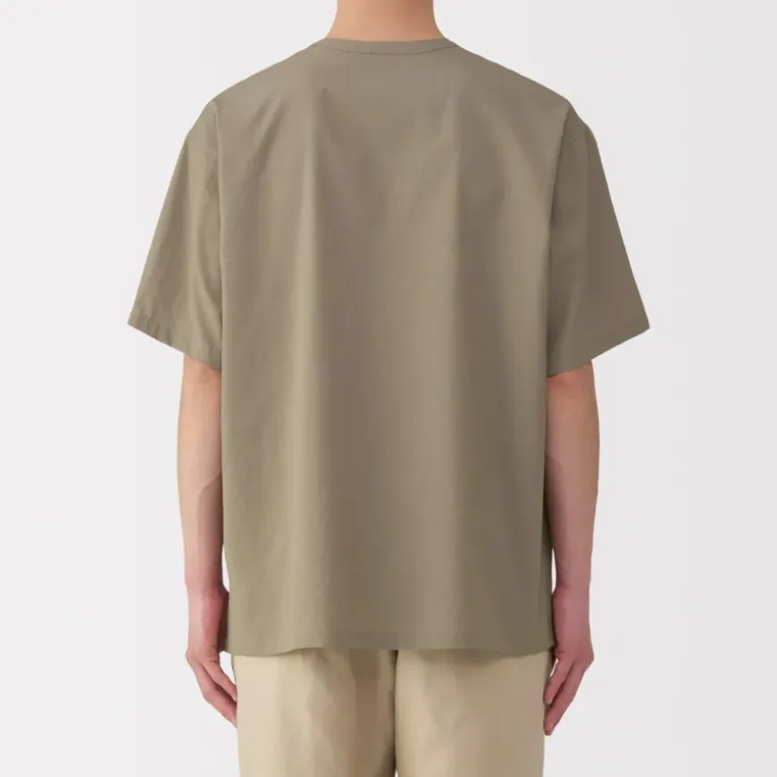 Men's Breathable Henley Woven T-Shirt