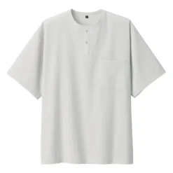Men's Breathable Henley Woven T-Shirt