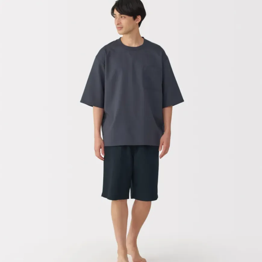 Men's Breathable Short Sleeve Loungewear Set