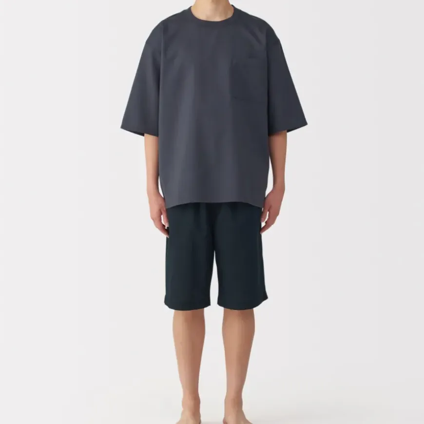 Men's Breathable Short Sleeve Loungewear Set