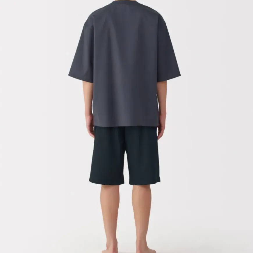 Men's Breathable Short Sleeve Loungewear Set