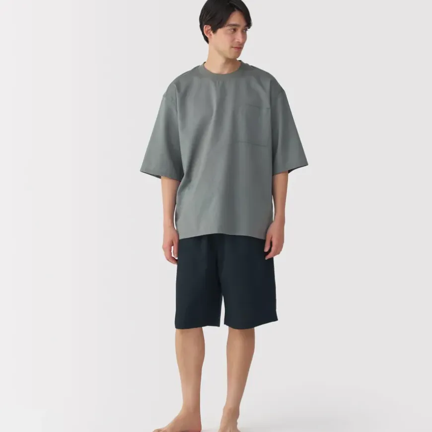 Men's Breathable Short Sleeve Loungewear Set