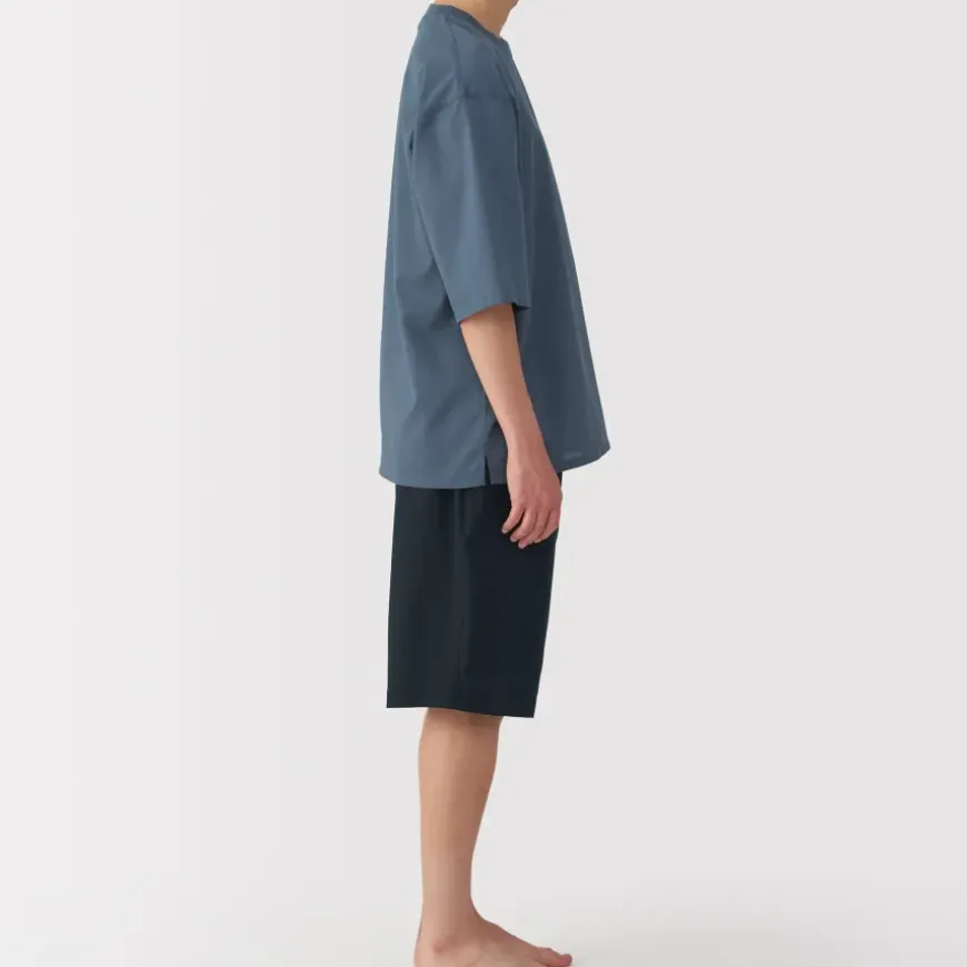 Men's Breathable Short Sleeve Loungewear Set