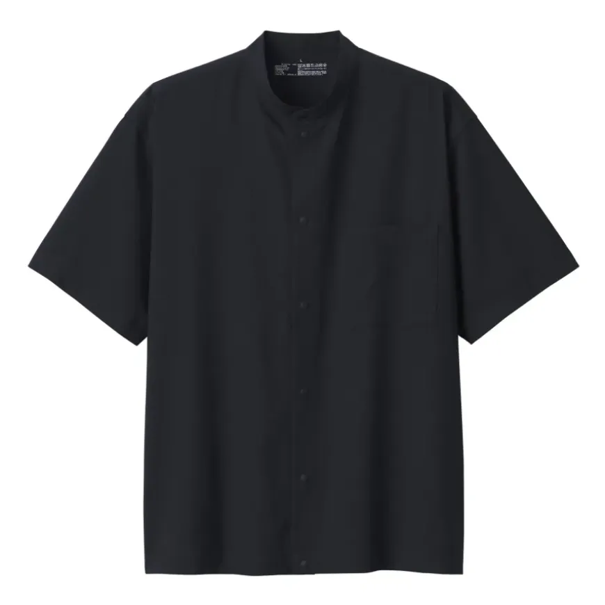 Men's Breathable Stand Collar Short Sleeve Shirt