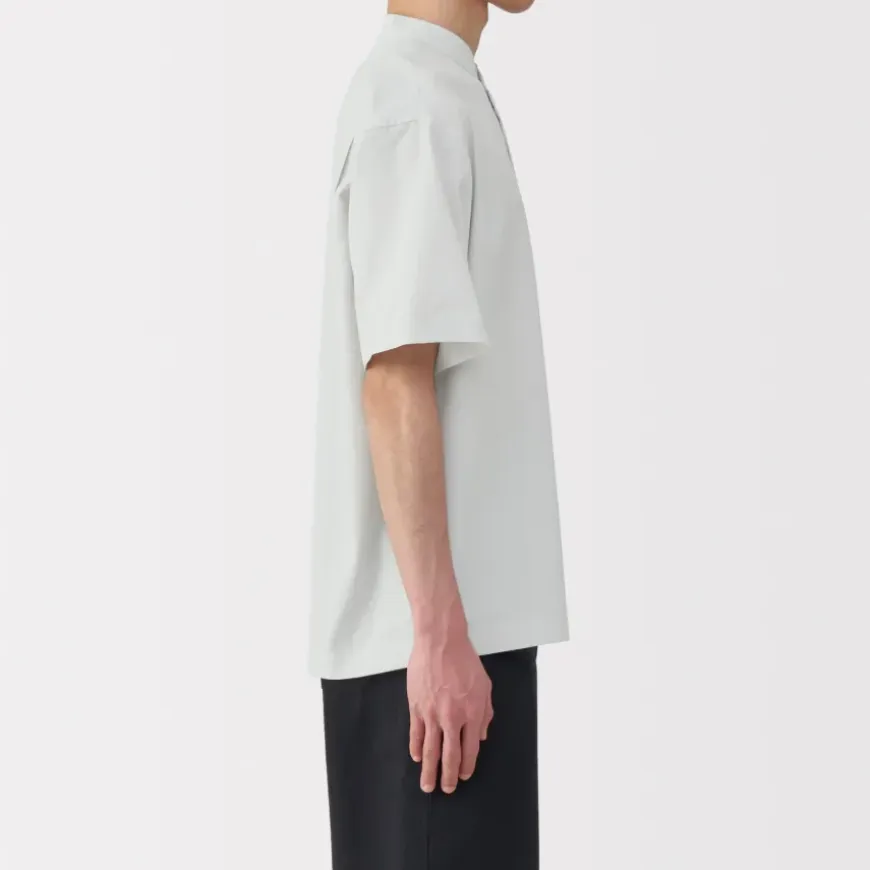 Men's Breathable Stand Collar Short Sleeve Shirt