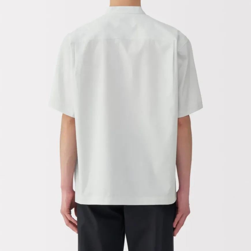 Men's Breathable Stand Collar Short Sleeve Shirt