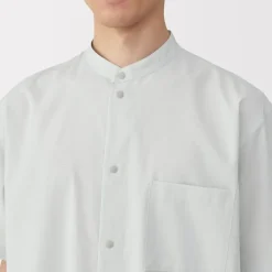 Men's Breathable Stand Collar Short Sleeve Shirt