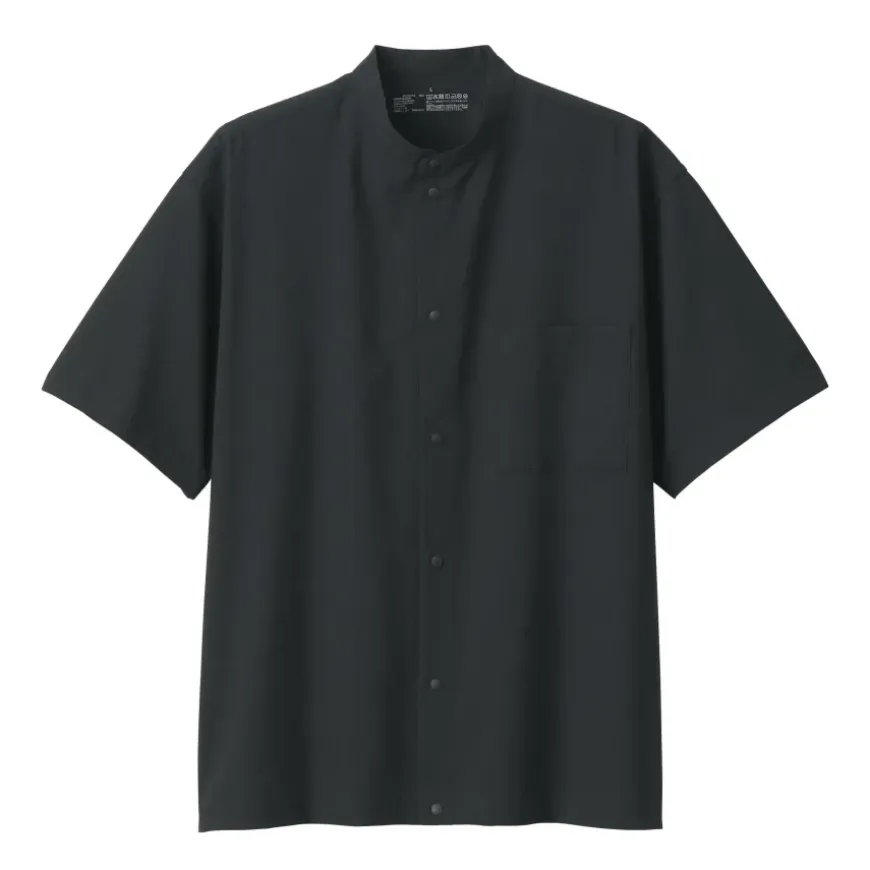 Men's Breathable Stand Collar Short Sleeve Shirt