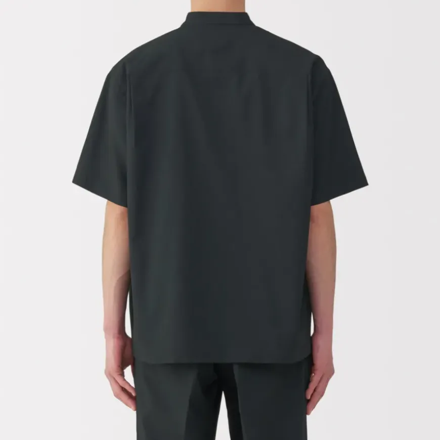 Men's Breathable Stand Collar Short Sleeve Shirt