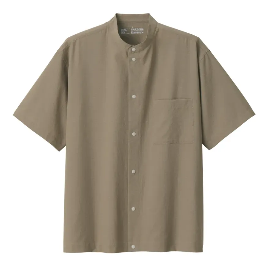 Men's Breathable Stand Collar Short Sleeve Shirt