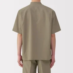 Men's Breathable Stand Collar Short Sleeve Shirt
