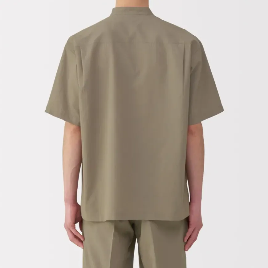 Men's Breathable Stand Collar Short Sleeve Shirt