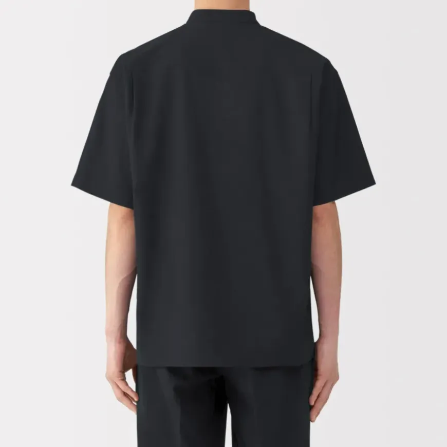 Men's Breathable Stand Collar Short Sleeve Shirt