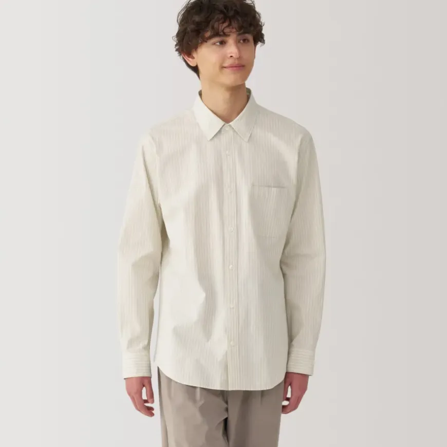Men's Broadcloth Striped Long Sleeve Shirt