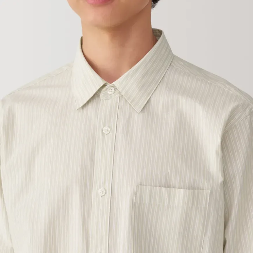 Men's Broadcloth Striped Long Sleeve Shirt