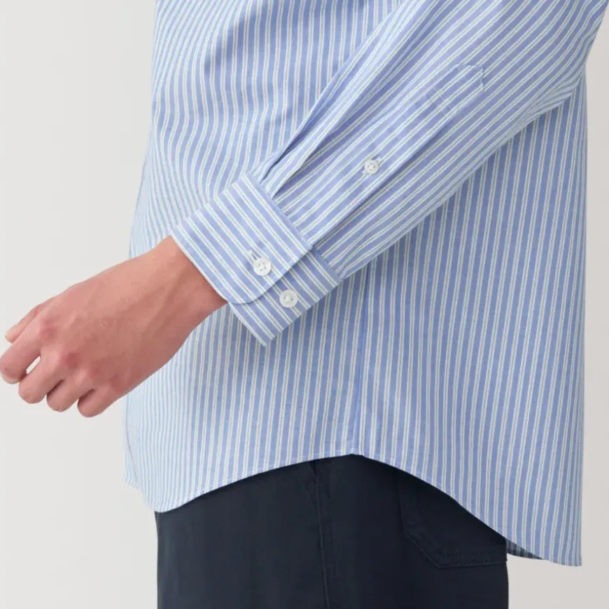 Men's Broadcloth Striped Long Sleeve Shirt