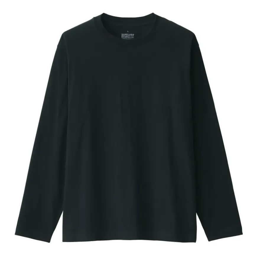 Men's Brushed Crew Neck Long Sleeve T-Shirt