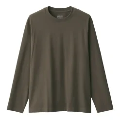 Men's Brushed Crew Neck Long Sleeve T-Shirt