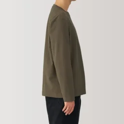 Men's Brushed Crew Neck Long Sleeve T-Shirt