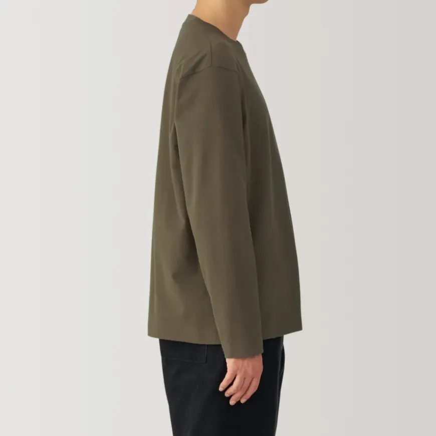 Men's Brushed Crew Neck Long Sleeve T-Shirt
