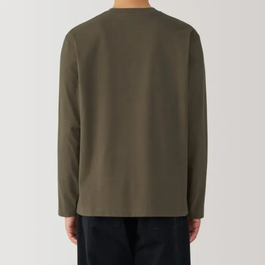 Men's Brushed Crew Neck Long Sleeve T-Shirt