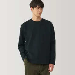 Men's Brushed Crew Neck Long Sleeve T-Shirt