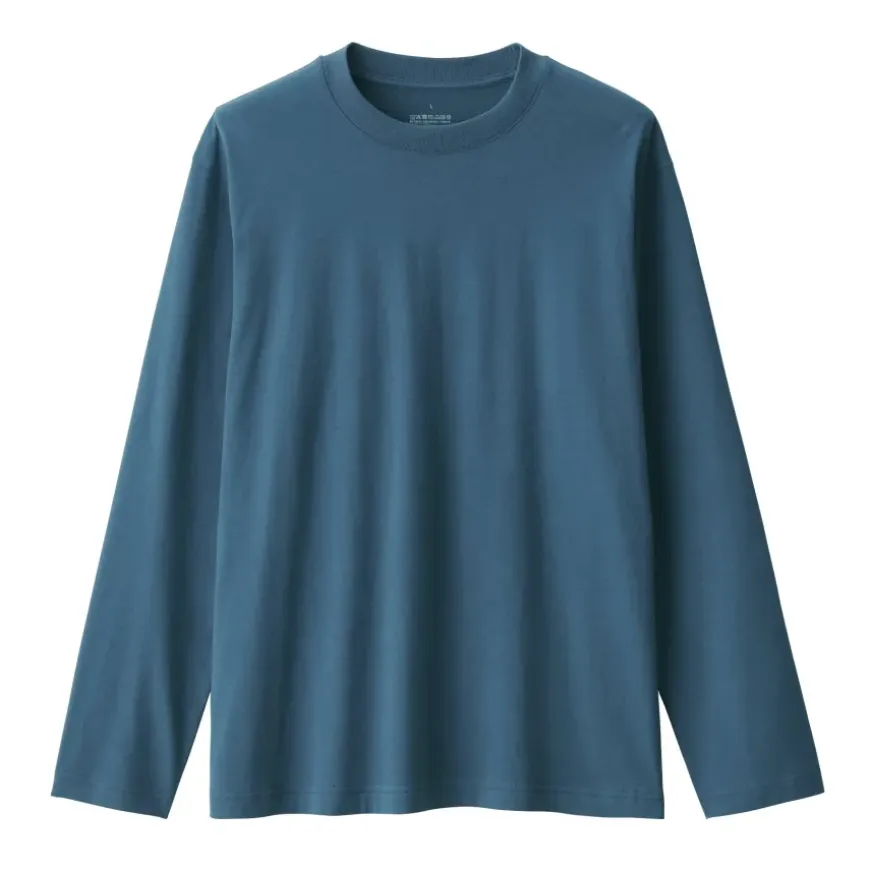 Men's Brushed Crew Neck Long Sleeve T-Shirt