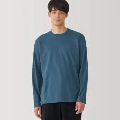 Men's Brushed Crew Neck Long Sleeve T-Shirt