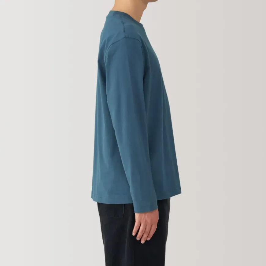 Men's Brushed Crew Neck Long Sleeve T-Shirt