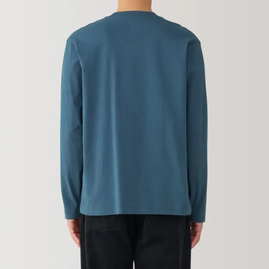 Men's Brushed Crew Neck Long Sleeve T-Shirt
