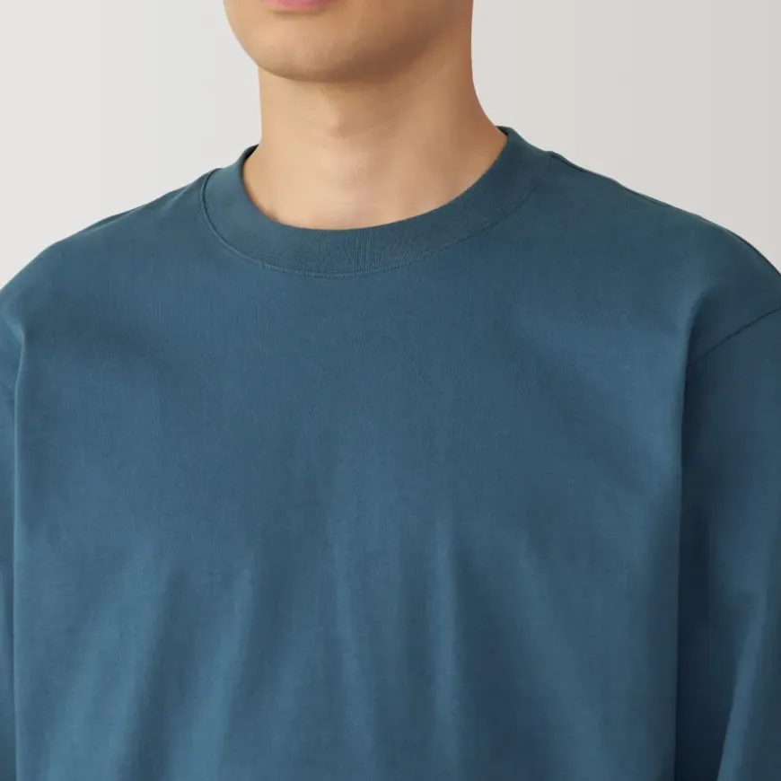 Men's Brushed Crew Neck Long Sleeve T-Shirt
