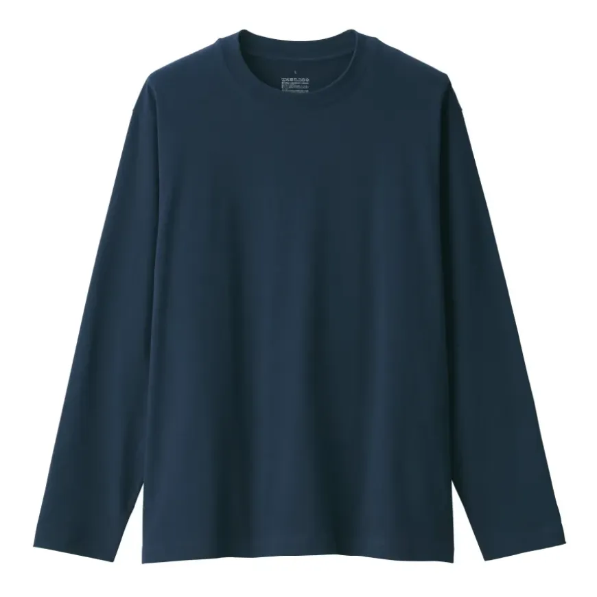 Men's Brushed Crew Neck Long Sleeve T-Shirt