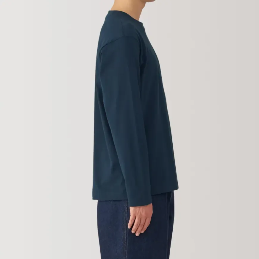 Men's Brushed Crew Neck Long Sleeve T-Shirt