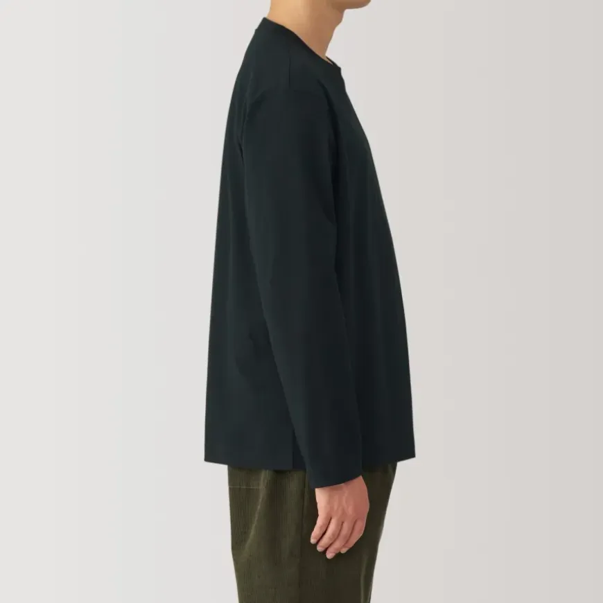 Men's Brushed Crew Neck Long Sleeve T-Shirt