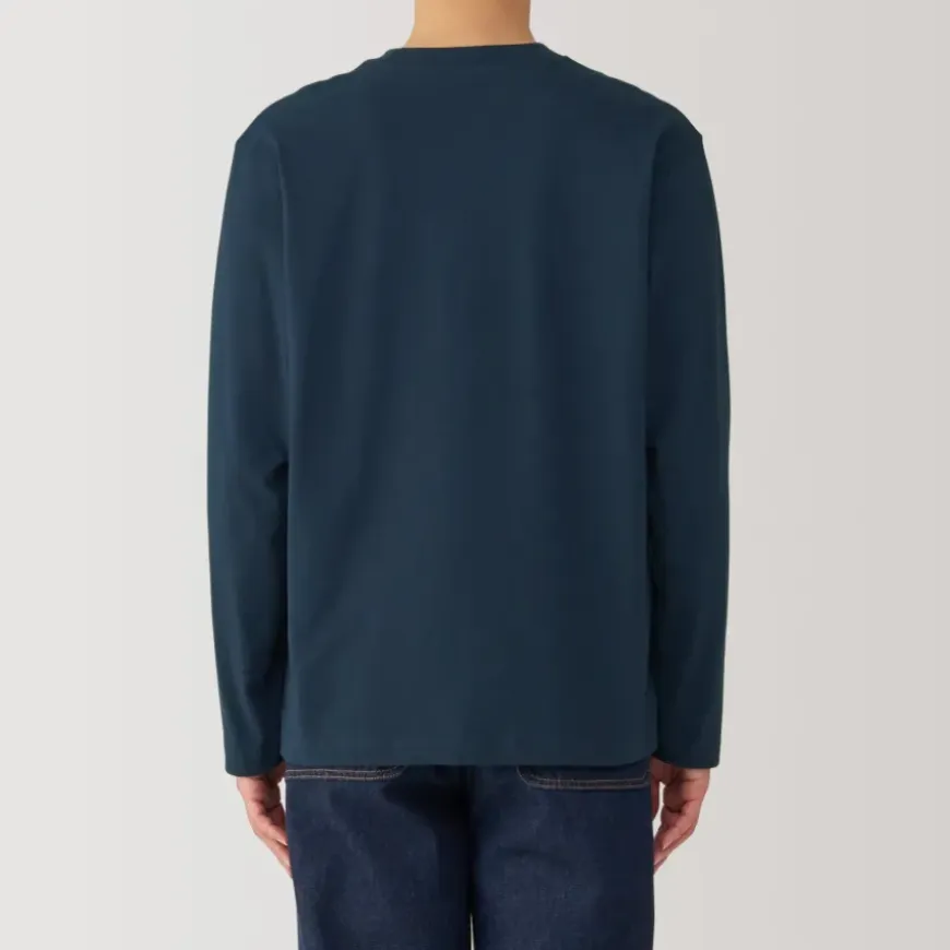 Men's Brushed Crew Neck Long Sleeve T-Shirt