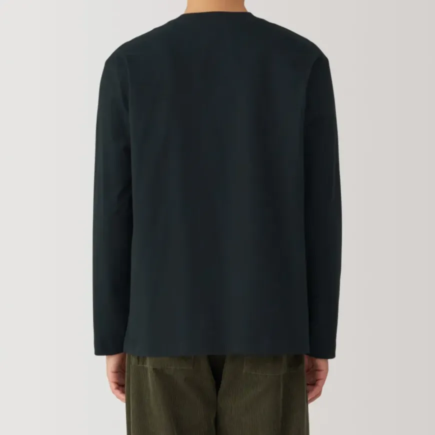 Men's Brushed Crew Neck Long Sleeve T-Shirt