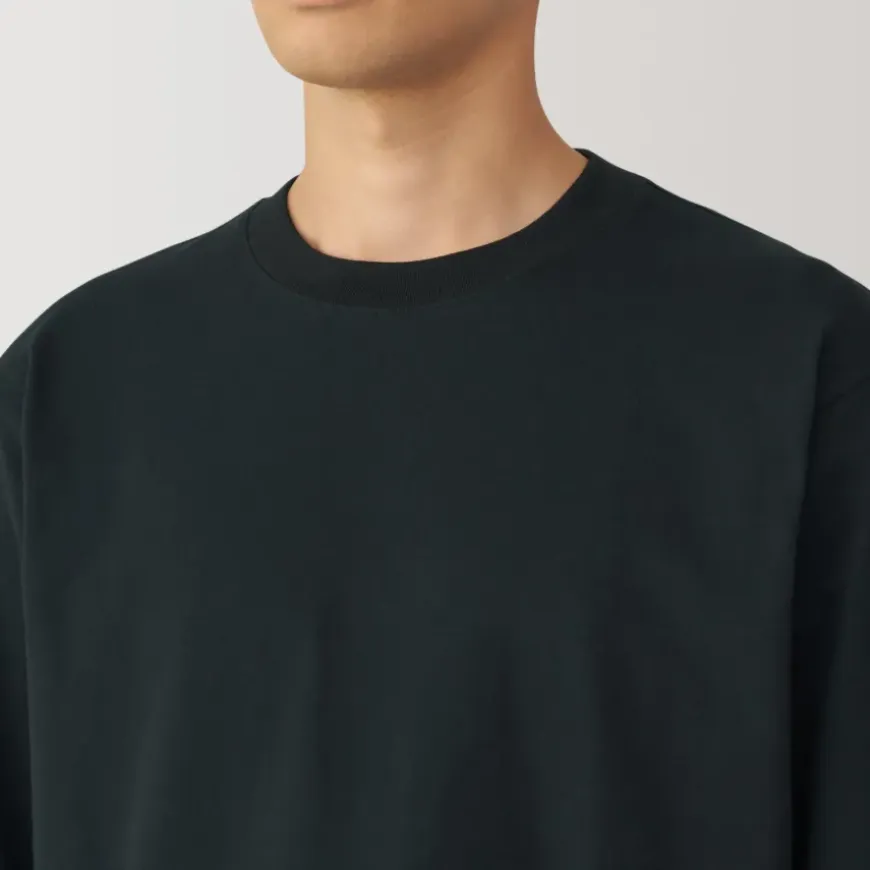 Men's Brushed Crew Neck Long Sleeve T-Shirt