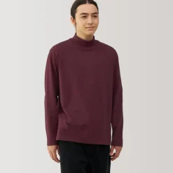 Men's Brushed High Neck Long Sleeve T-Shirt