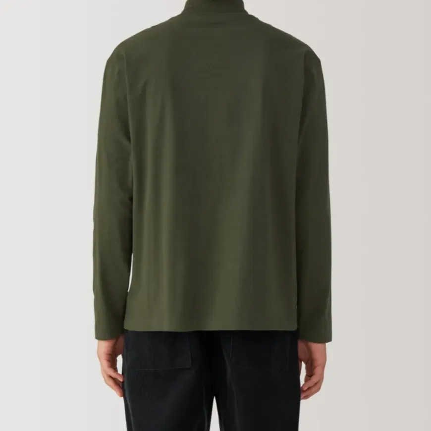 Men's Brushed High Neck Long Sleeve T-Shirt