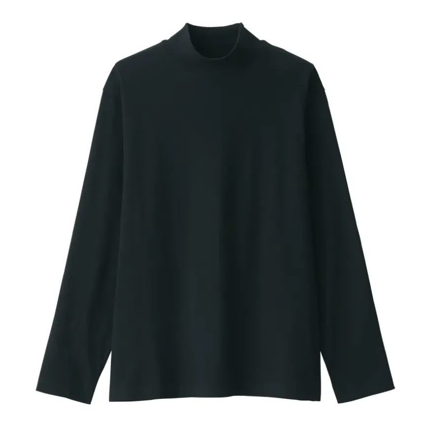 Men's Brushed High Neck Long Sleeve T-Shirt