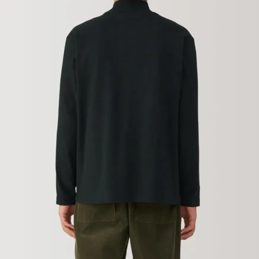 Men's Brushed High Neck Long Sleeve T-Shirt