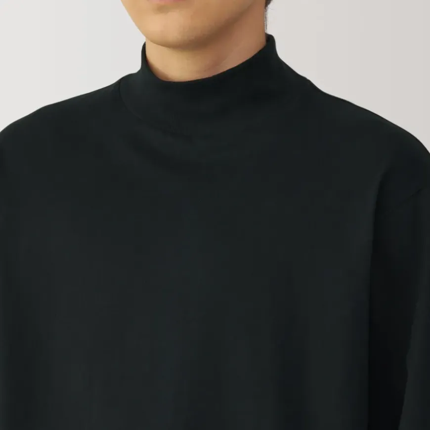Men's Brushed High Neck Long Sleeve T-Shirt